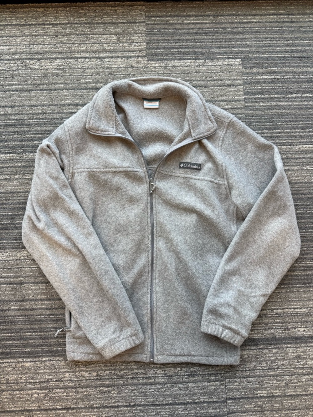 Columbia Men's Light Gray Full-Zip Fleece Jacket